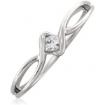 10k White Gold Princess-cut Diamond Promise Ring (1/10 cttw, I-J, I1-I2)