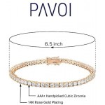 PAVOI 14K Gold Plated Cubic Zirconia Classic Tennis Bracelet | Gold Bracelets for Women | Size 6.5-7.5 Inch PAVOI 14K Gold Plated Cubic Zirconia Classic Tennis Bracelet | Gold Bracelets for Women | Size 6.5-7.5 Inch