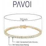 PAVOI 14K Gold Plated Cubic Zirconia Classic Tennis Bracelet | Gold Bracelets for Women | Size 6.5-7.5 Inch PAVOI 14K Gold Plated Cubic Zirconia Classic Tennis Bracelet | Gold Bracelets for Women | Size 6.5-7.5 Inch