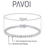 PAVOI 14K Gold Plated Cubic Zirconia Classic Tennis Bracelet | Gold Bracelets for Women | Size 6.5-7.5 Inch PAVOI 14K Gold Plated Cubic Zirconia Classic Tennis Bracelet | Gold Bracelets for Women | Size 6.5-7.5 Inch